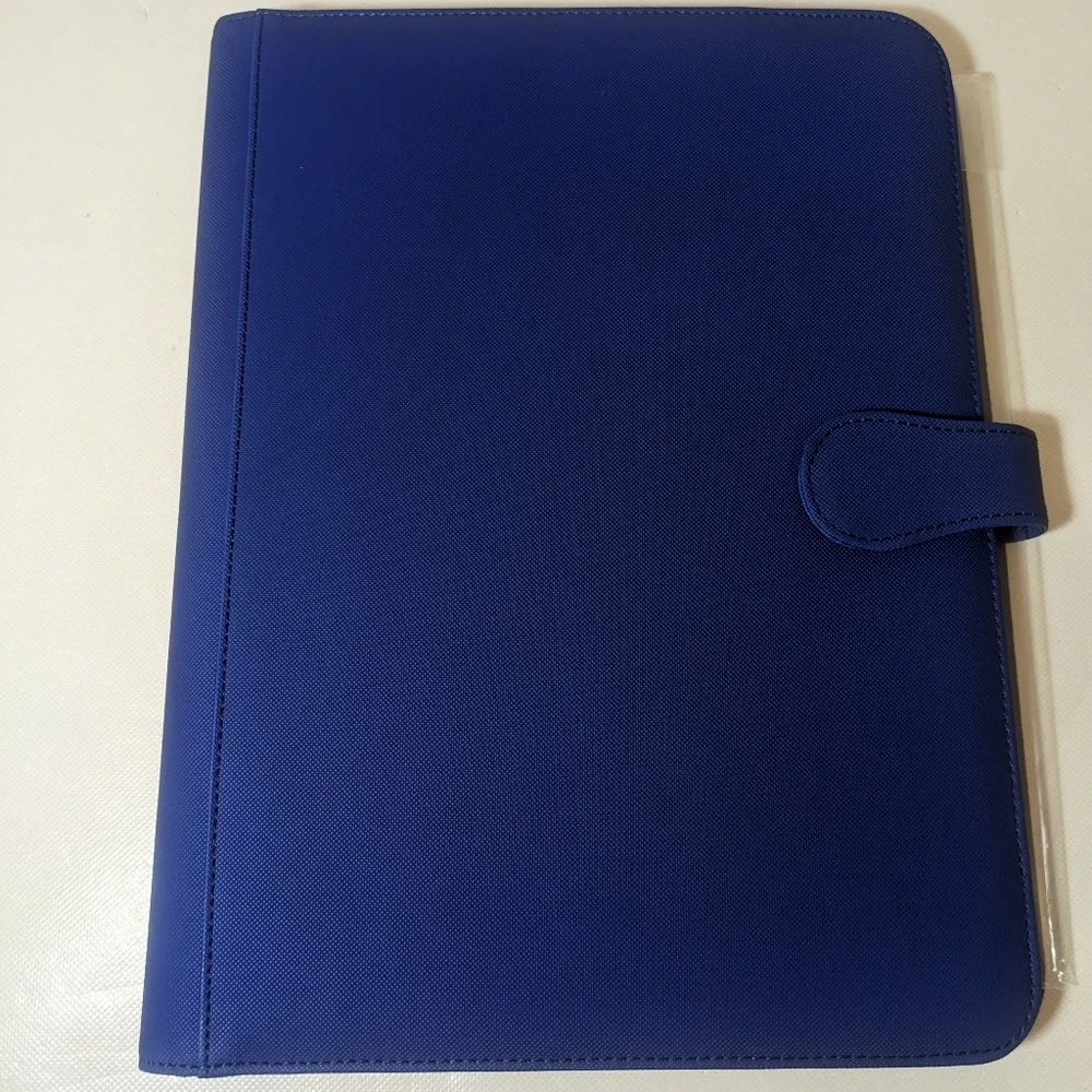 NEW- Solid Blue Trading Card Binder Case Sleeve Pocket 20 Pages (360 pockets)